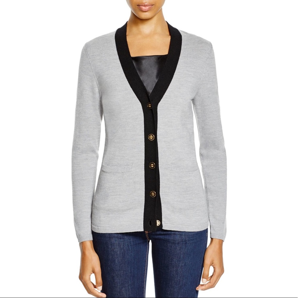 Tory Burch Jeanne button down cardigan.